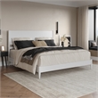 AFI Pasadena King Solid Wood Low Profile Platform Bed in White