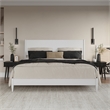AFI Pasadena King Solid Wood Low Profile Platform Bed in White