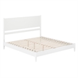 AFI Pasadena King Solid Wood Low Profile Platform Bed in White