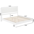 AFI Pasadena King Solid Wood Low Profile Platform Bed in White