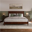 AFI Pasadena King Solid Wood Low Profile Platform Bed in Walnut
