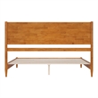 Pasadena King Solid Wood Low Profile Platform Bed in Light Toffee