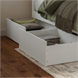 Nantucket King Wood Platform Bed with Matching Footboard and Drawers in White