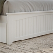 Nantucket King Wood Platform Bed with Matching Footboard and Drawers in White