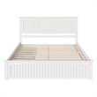 Nantucket King Wood Platform Bed with Matching Footboard and Drawers in White