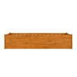 Concord Twin Wood Platform Bed with Footboard and Twin Trundle in Light Toffee