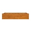 Concord Full Wood Platform Bed with Footboard and Full Trundle in Light Toffee