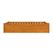 Concord Full Wood Platform Bed with Footboard and Drawers in Light Toffee