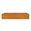 Concord Queen Wood Platform Bed with Footboard and Drawers in Light Toffee