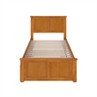 Madison Platform Bed with Matching Footboard & Trundle in Light Toffee
