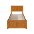 Madison Twin XL Platform Bed with Matching Footboard & Drawers in Light Toffee