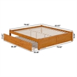 Concord King Wood Platform Bed with Footboard and TXL Trundle in Light Toffee