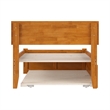 Orlando Twin Wood Platform Bed with Footboard and Twin Trundle in Light Toffee
