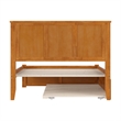 Madison Full Wood Platform Bed with Footboard and Twin Trundle in Light Toffee