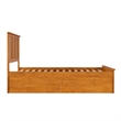 Madison Full Platform Bed with Matching Footboard and Drawers in Light Toffee