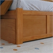 Madison Queen Wood Platform Bed with Footboard & Storage Drawers in Light Toffee