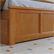 Madison Queen Platform Bed with Matching Footboard and Drawers in Light Toffee