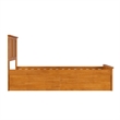 Madison Queen Platform Bed with Matching Footboard and Drawers in Light Toffee