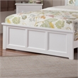 Madison King Low Profile Platform Bed with Matching Footboard in White