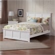Madison King Low Profile Platform Bed with Matching Footboard in White