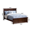 Madison King Low Profile Platform Bed with Matching Footboard in Walnut