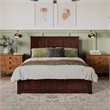 Madison King Low Profile Platform Bed with Matching Footboard in Walnut