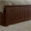 Nantucket Twin XL Platform Bed with Matching Footboard and TXL Trundle in Walnut