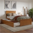 Nantucket TXL Platform Bed with Matching Footboard & TXL Trundle in Light Toffee