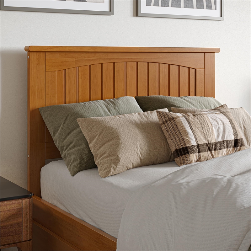 Nantucket TXL Platform Bed with Matching Footboard & TXL Trundle in Light Toffee