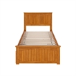 Nantucket TXL Platform Bed with Matching Footboard & TXL Trundle in Light Toffee