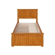 Nantucket Twin XL Platform Bed with Matching Footboard & Drawers in Light Toffee