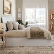 Portland King Wood Platform Bed with Footboard and Twin XL Trundle in White