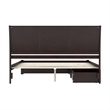 Portland King Wood Platform Bed with Footboard and Storage Drawers in Espresso