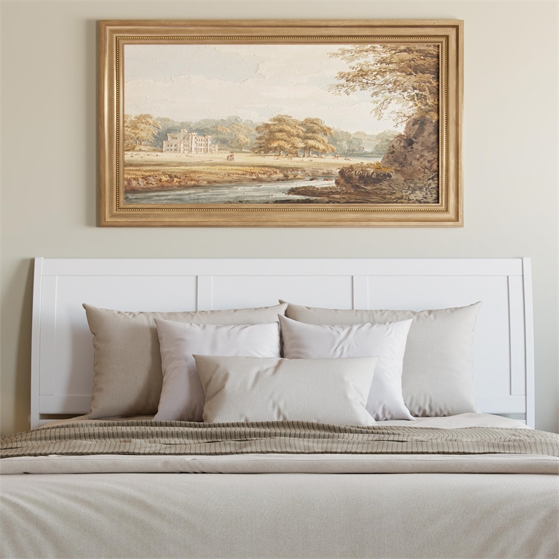 Portland King Wood Platform Bed with Footboard and Storage Drawers in White