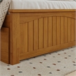 Nantucket Twin Platform Bed with Matching Footboard and Drawers in Light Toffee