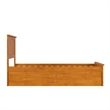 Nantucket Twin Platform Bed with Matching Footboard and Drawers in Light Toffee