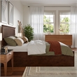 Nantucket Full Wood Platform Bed with Footboard and Twin Trundle in Walnut