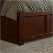 Nantucket Full Wood Platform Bed with Footboard and Twin Trundle in Walnut