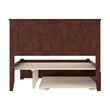 Nantucket Full Wood Platform Bed with Footboard and Twin Trundle in Walnut