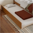 Nantucket Full Wood Platform Bed with Footboard and Full Trundle in Light Toffee