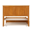 Nantucket Full Wood Platform Bed with Footboard and Full Trundle in Light Toffee