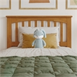 Mission Twin Wood Platform Bed with Footboard and Twin Trundle in Light Toffee
