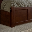 Nantucket Full Wood Platform Bed with Footboard and Storage Drawers in Walnut