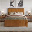 Nantucket Full Platform Bed w/Matching Footboard & Full Trundle in Light Toffee