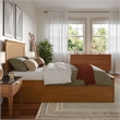 Nantucket Full Platform Bed w/Matching Footboard & Full Trundle in Light Toffee