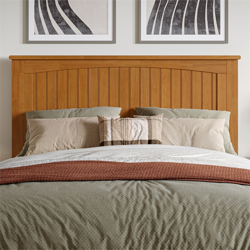 Nantucket Full Platform Bed w/Matching Footboard & Full Trundle in Light Toffee