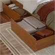Nantucket Full Platform Bed with Matching Footboard and Drawers in Light Toffee