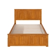 Nantucket Full Platform Bed with Matching Footboard and Drawers in Light Toffee