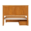 Nantucket Full Platform Bed with Matching Footboard and Drawers in Light Toffee
