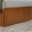 Nantucket Queen Platform Bed with Matching Footboard and Drawers in Light Toffee